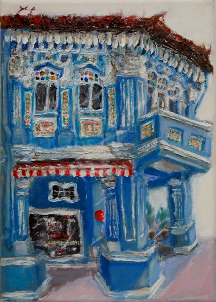 ethnic, urban, Shophouse 8, The 8 Shophouses-ocho(252)_2022, Oil on canvas, NULL, painting, Ong Hwee Yen